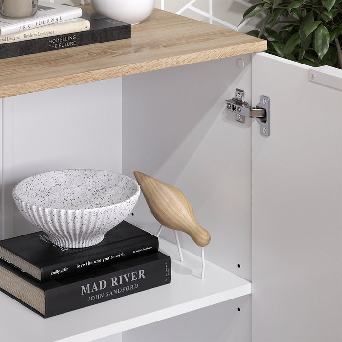 Vicco Credenza Bianco 50 x 80 cm con ripiano