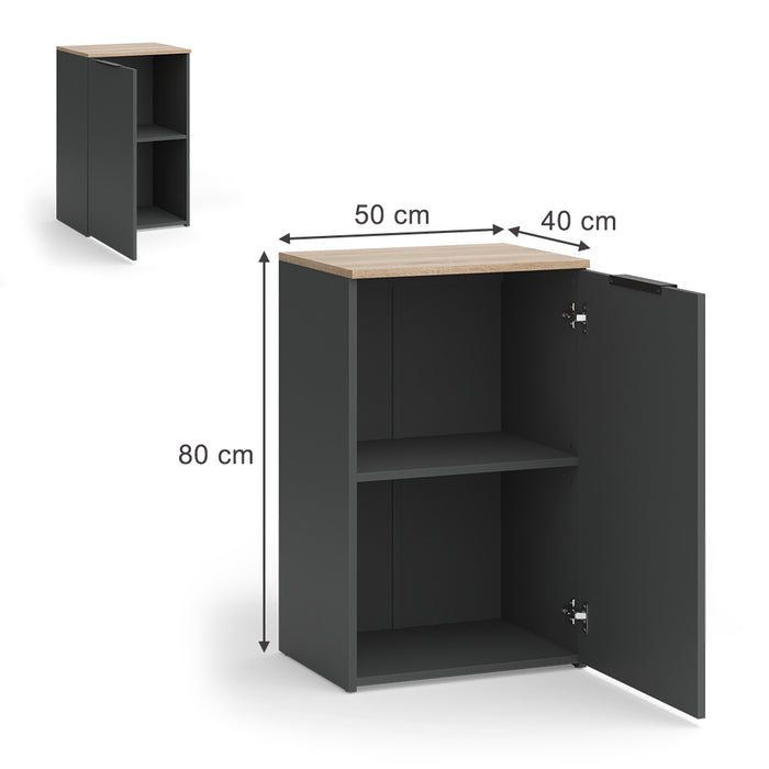 Vicco Credenza Antracite 50 x 80 cm con ripiano