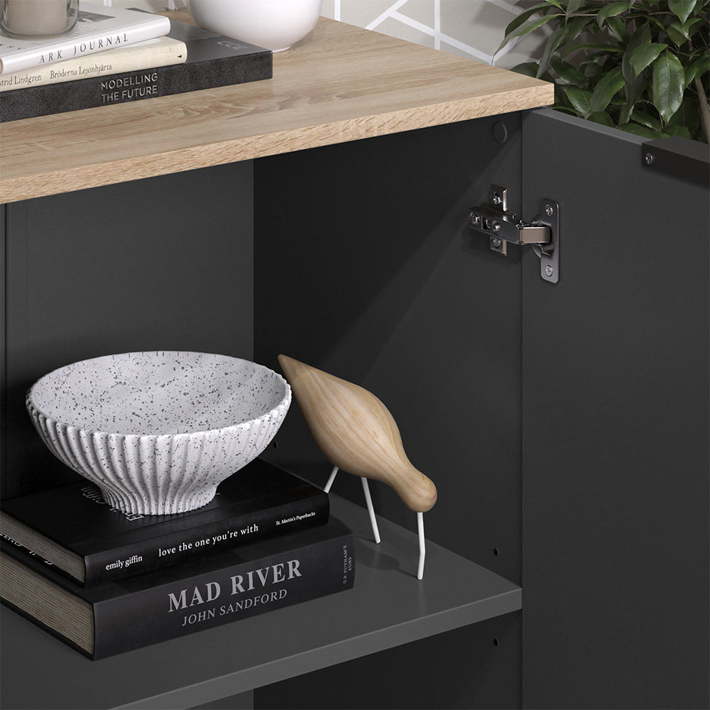 Vicco Credenza Antracite 50 x 80 cm con ripiano