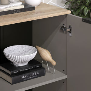 Vicco Credenza Grigio 50 x 80 cm con ripiano