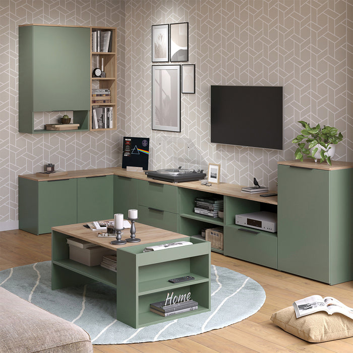 Vicco Credenza Verde 50 x 80 cm con ripiano