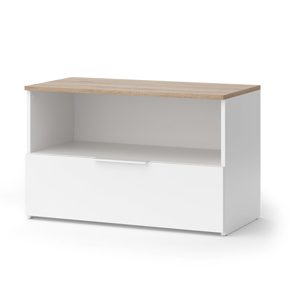 Vicco Credenza Bianco/Sonoma 80 x 50 cm con 1 scomparto chiuso
