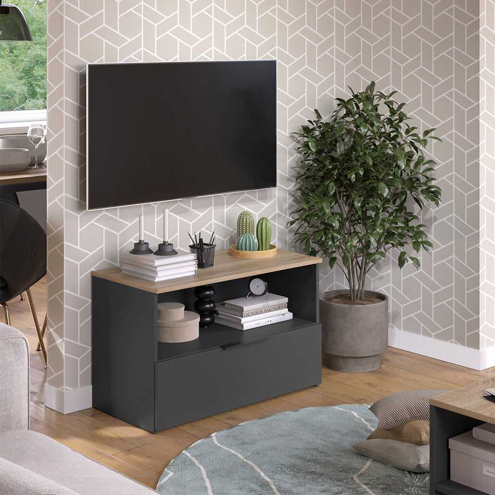 Vicco Credenza Antracite/Sonoma 80 x 50 cm con 1 scomparto chiuso