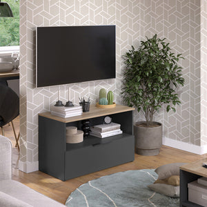 Vicco Credenza Antracite/Sonoma 80 x 50 cm con 1 scomparto chiuso