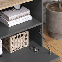 Vicco Credenza Antracite/Sonoma 80 x 50 cm con 1 scomparto chiuso