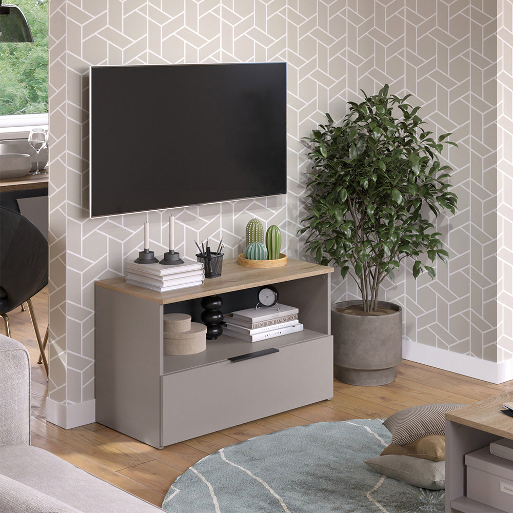 Vicco Credenza Grigio 80 x 50 cm con 1 scomparto chiuso