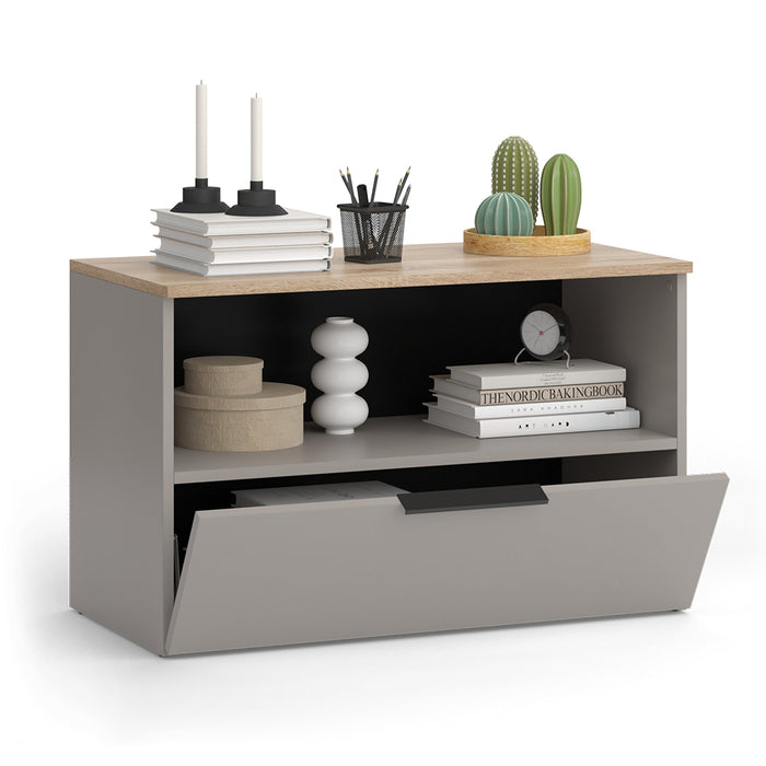 Vicco Credenza Grigio 80 x 50 cm con 1 scomparto chiuso