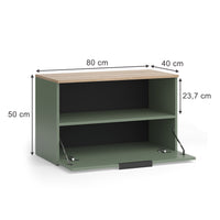 Vicco Credenza Verde 80 x 50 cm con 1 scomparto chiuso