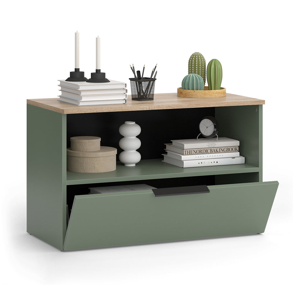 Vicco Credenza Verde 80 x 50 cm con 1 scomparto chiuso