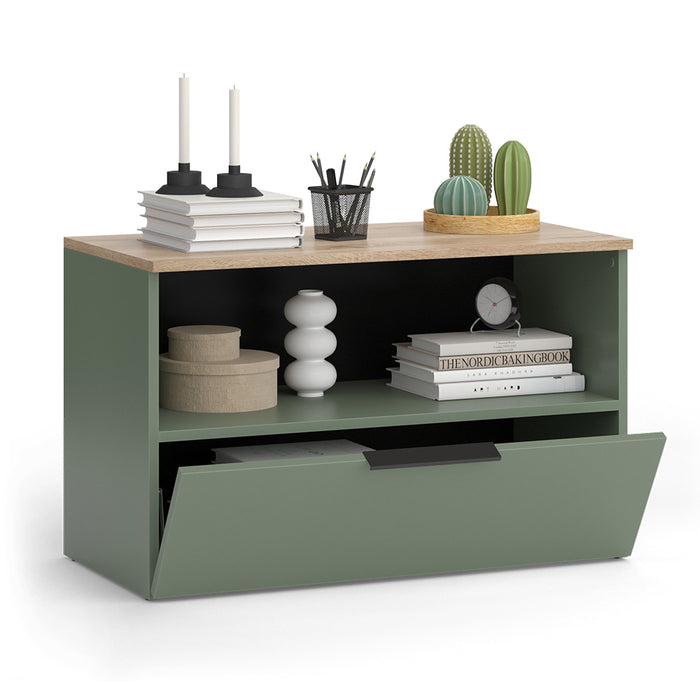 Vicco Credenza Verde 80 x 50 cm con 1 scomparto chiuso