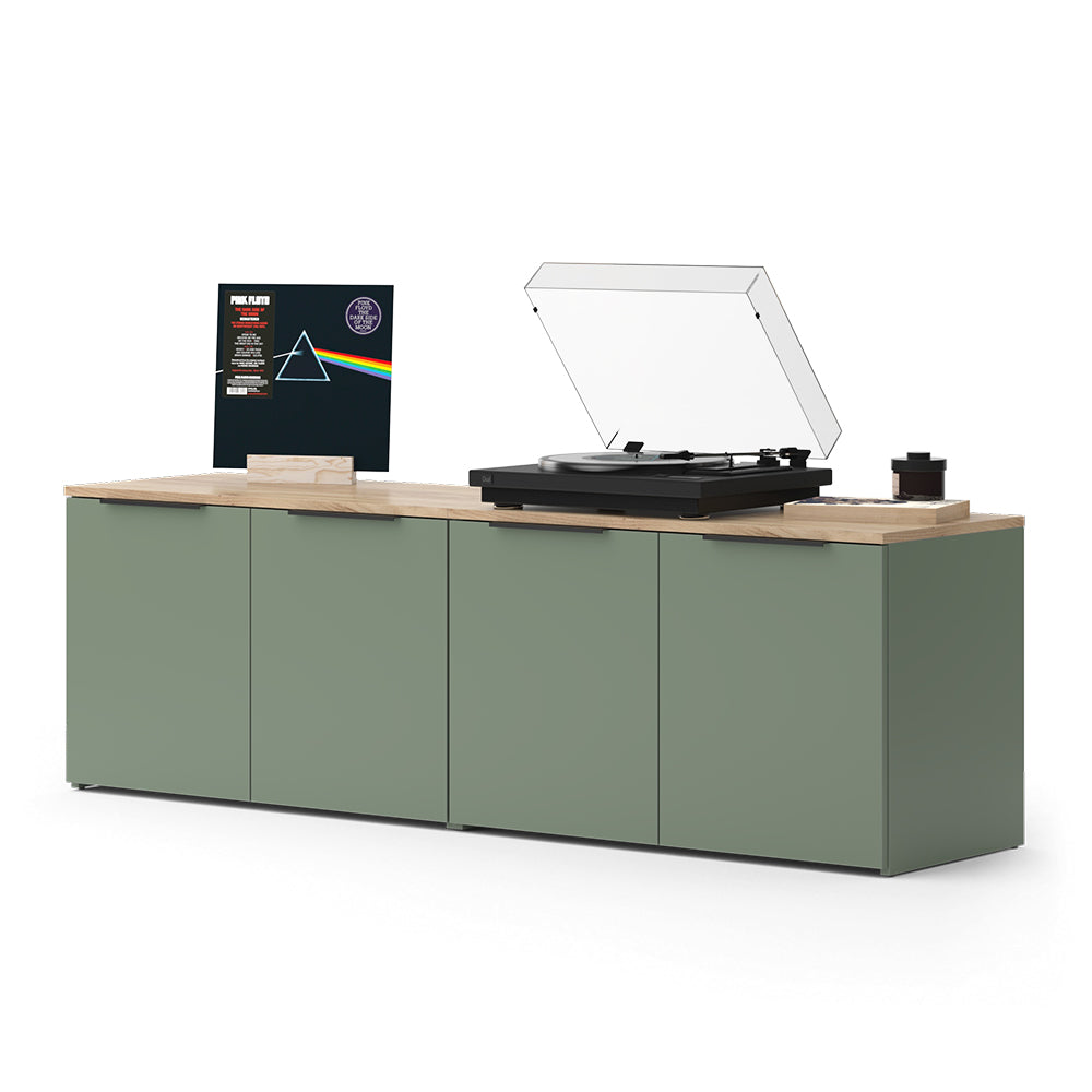 Vicco Parete attrezzata soggiorno Verde 2 parti