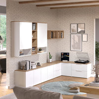 Vicco Parete attrezzata soggiorno Bianco/Sonoma 9 parti