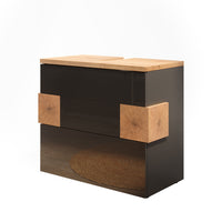 Vicco Mobile sottolavabo per bagno Antracite 70 x 64.5 cm con 2 cassetti