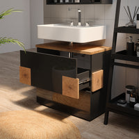 Vicco Mobile sottolavabo per bagno Antracite 70 x 64.5 cm con 2 cassetti