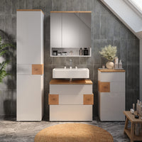 Vicco Set di mobili da bagno Bianco 3 parti