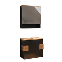 Vicco Set di mobili da bagno Antracite 2 parti