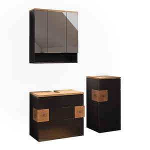 Vicco Set di mobili da bagno Antracite 3 parti