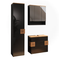 Vicco Set di mobili da bagno Antracite 3 parti