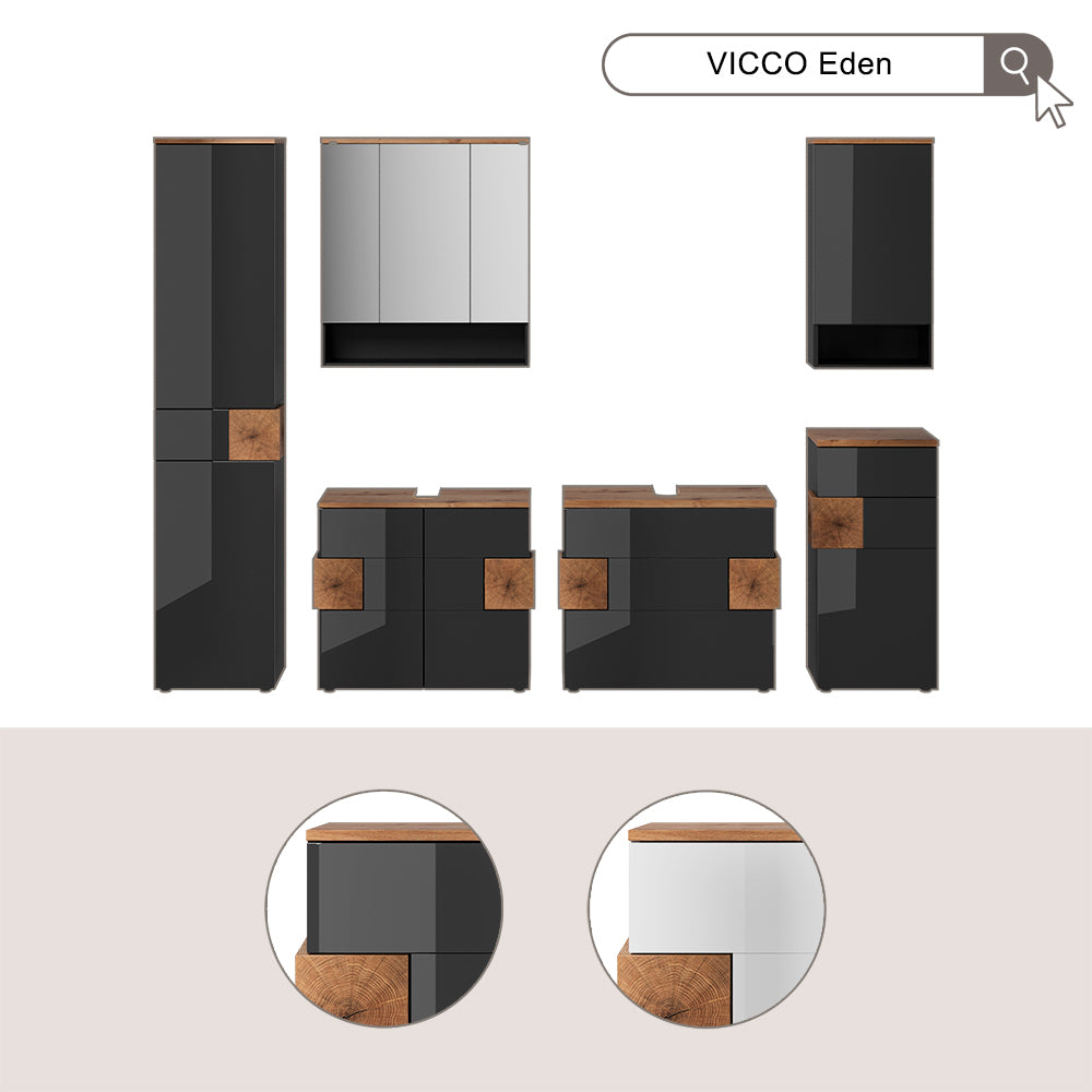 Vicco Set di mobili da bagno Bianco 4 parti