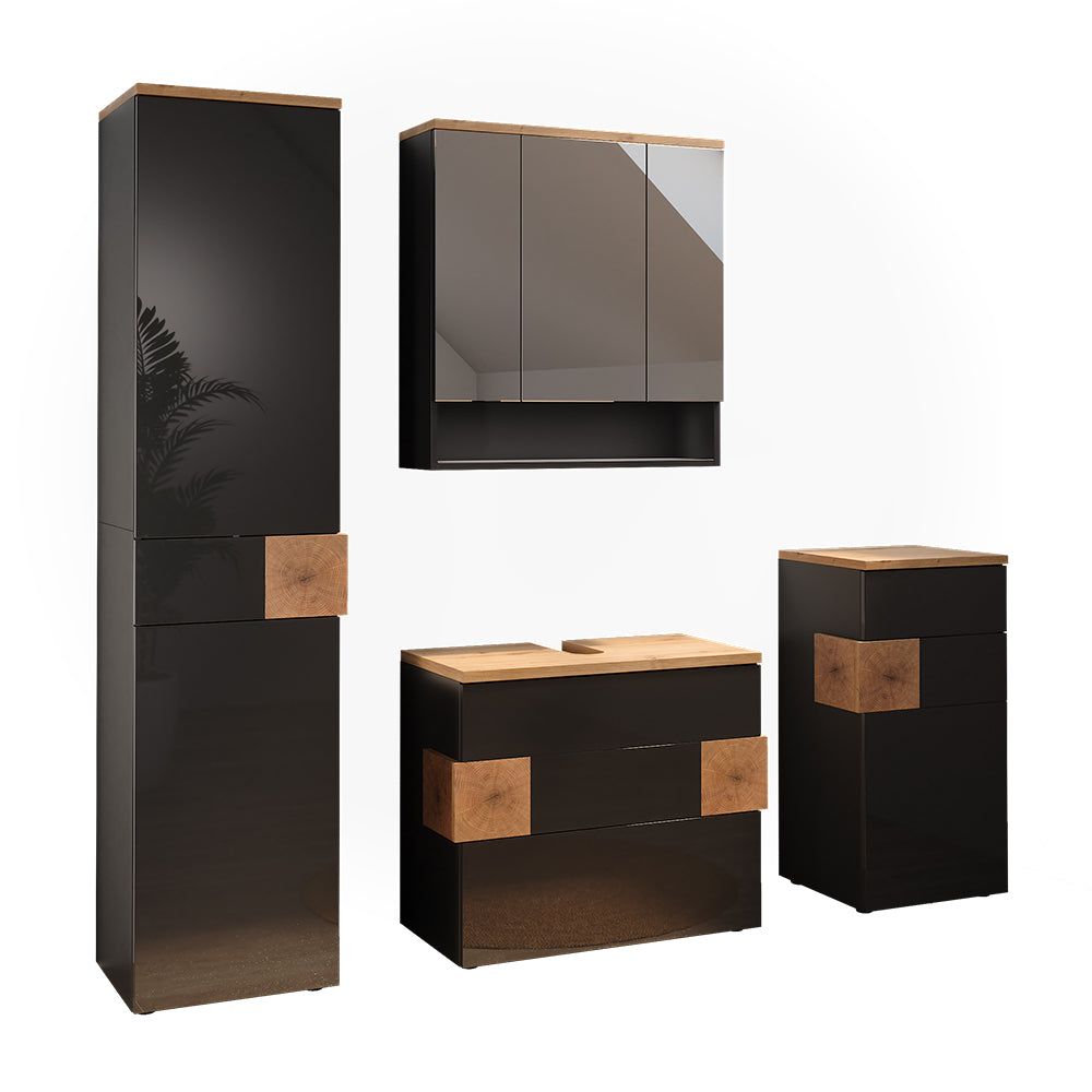 Vicco Set di mobili da bagno Antracite 4 parti