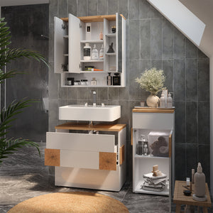 Vicco Set di mobili da bagno Bianco 3 parti