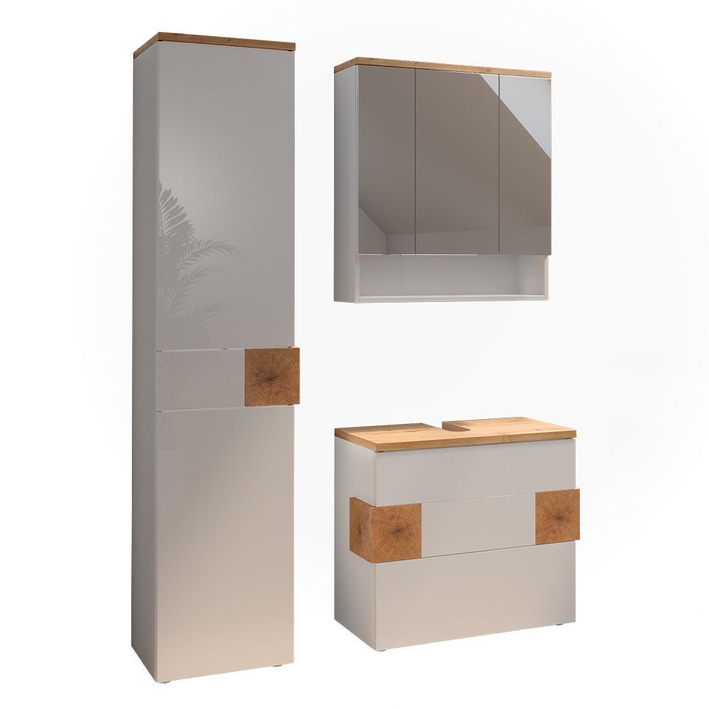 Vicco Set di mobili da bagno Bianco 3 parti