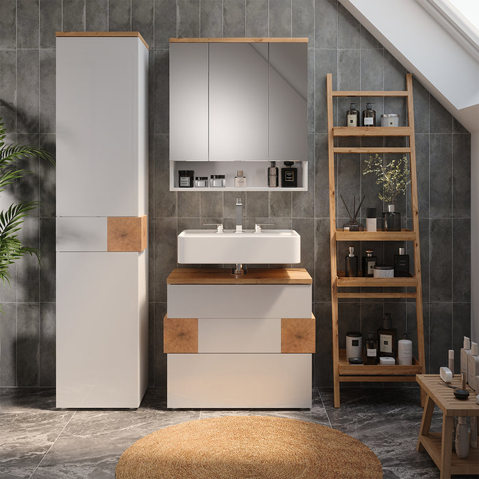 Vicco Set di mobili da bagno Bianco 3 parti