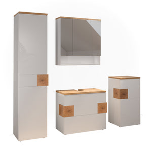 Vicco Set di mobili da bagno Bianco 4 parti