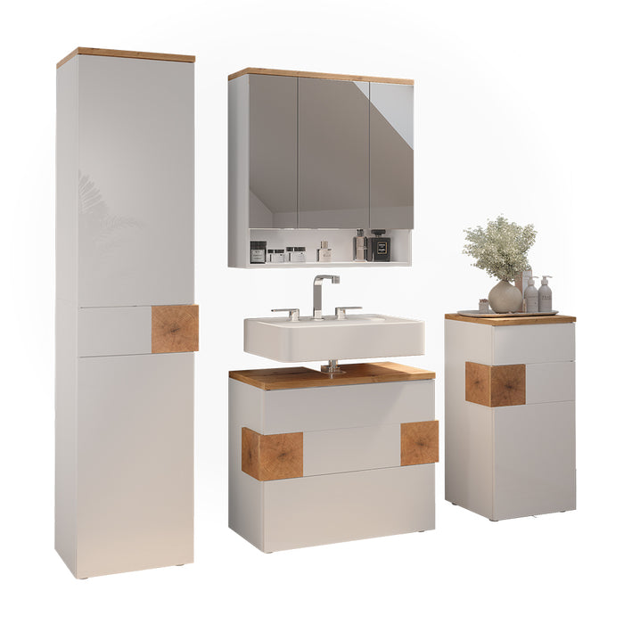 Vicco Set di mobili da bagno Bianco 4 parti