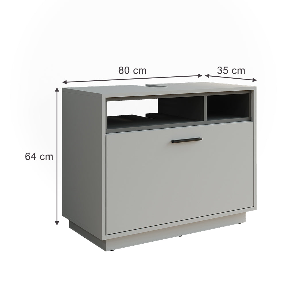 Vicco Mobiletto Grigio/antracite 80 x 64 cm con cassetto