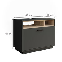 Vicco Mobiletto Antracite/Sonoma 80 x 64 cm con cassetto