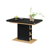 Vicco Tavolo da pranzo Estensibile Rovere nero/oro 120/160 x 80 cm 2 parti