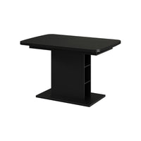 Vicco Tavolo da pranzo Estensibile Nero 120/160 x 80 cm con scomparti aperti