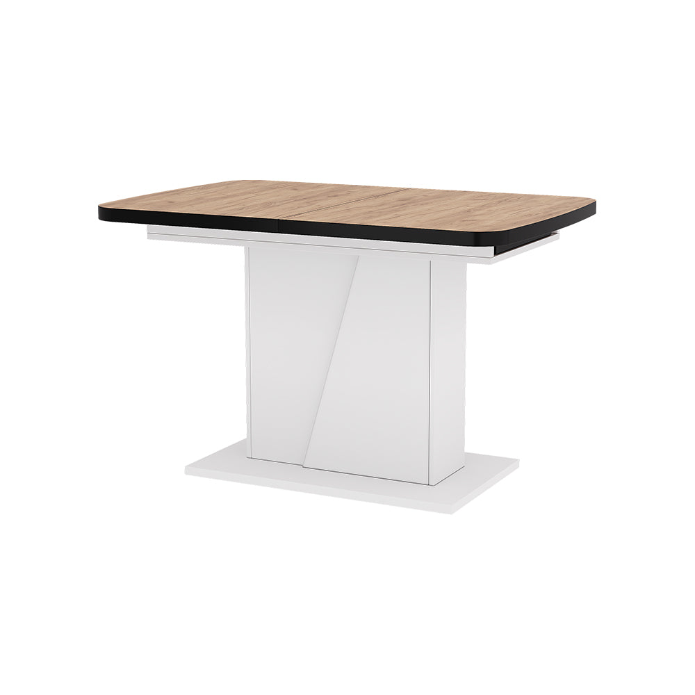 Vicco Tavolo da pranzo Estensibile Rovere nero/oro 120/160 x 80 cm