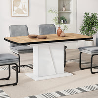 Vicco Tavolo da pranzo Estensibile Rovere nero/oro 120/160 x 80 cm