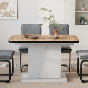 Vicco Tavolo da pranzo Estensibile Rovere nero/oro 120/160 x 80 cm