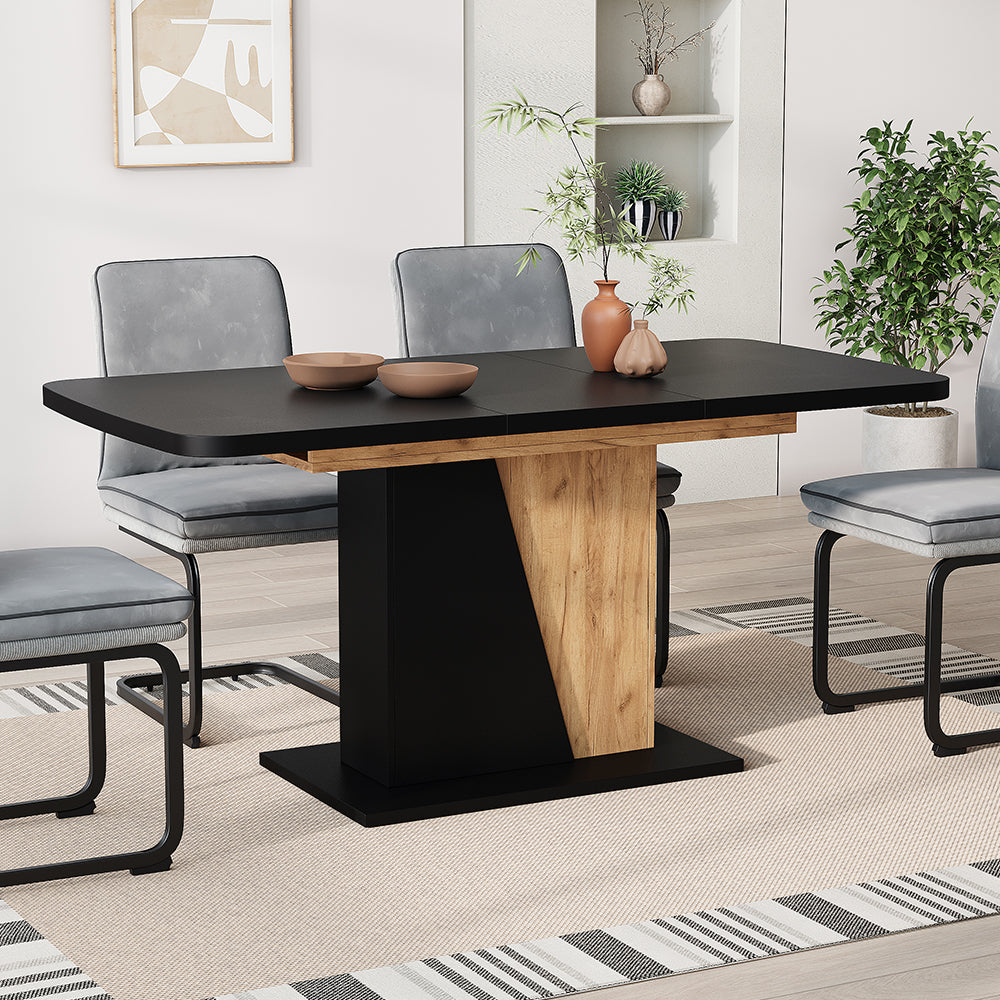 Vicco Tavolo da pranzo Estensibile Rovere Goldkraft/nero 120/160 x 80 cm