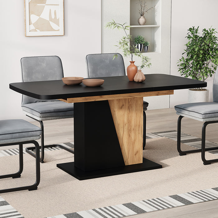 Vicco Tavolo da pranzo Estensibile Rovere Goldkraft/nero 120/160 x 80 cm