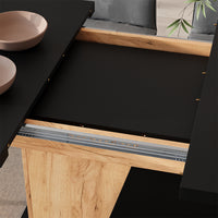 Vicco Tavolo da pranzo Estensibile Rovere Goldkraft/nero 120/160 x 80 cm