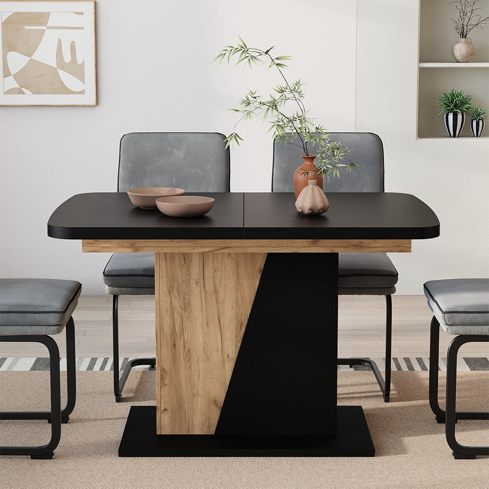 Vicco Tavolo da pranzo Estensibile Rovere Goldkraft/nero 120/160 x 80 cm