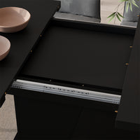 Vicco Tavolo da pranzo Estensibile Nero 120/160 x 80 cm Estensibile