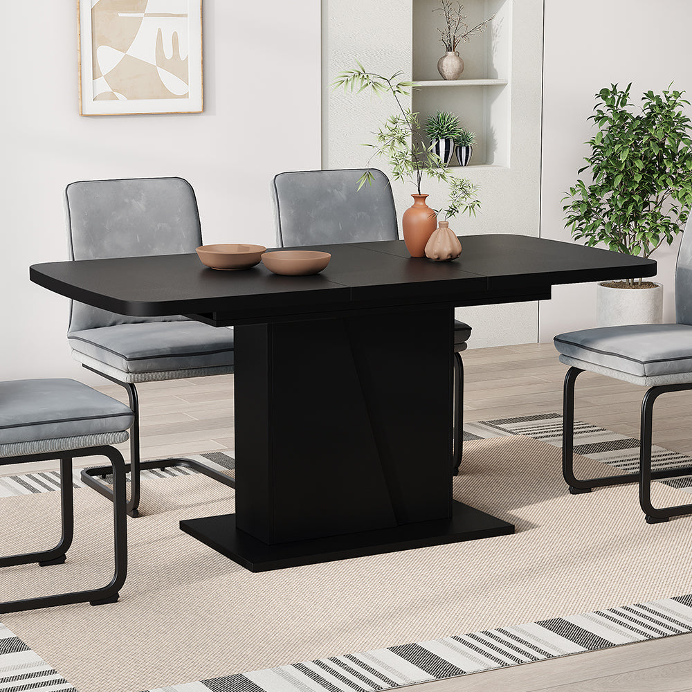 Vicco Tavolo da pranzo Estensibile Nero 120/160 x 80 cm Estensibile