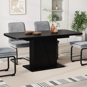 Vicco Tavolo da pranzo Estensibile Nero 120/160 x 80 cm Estensibile