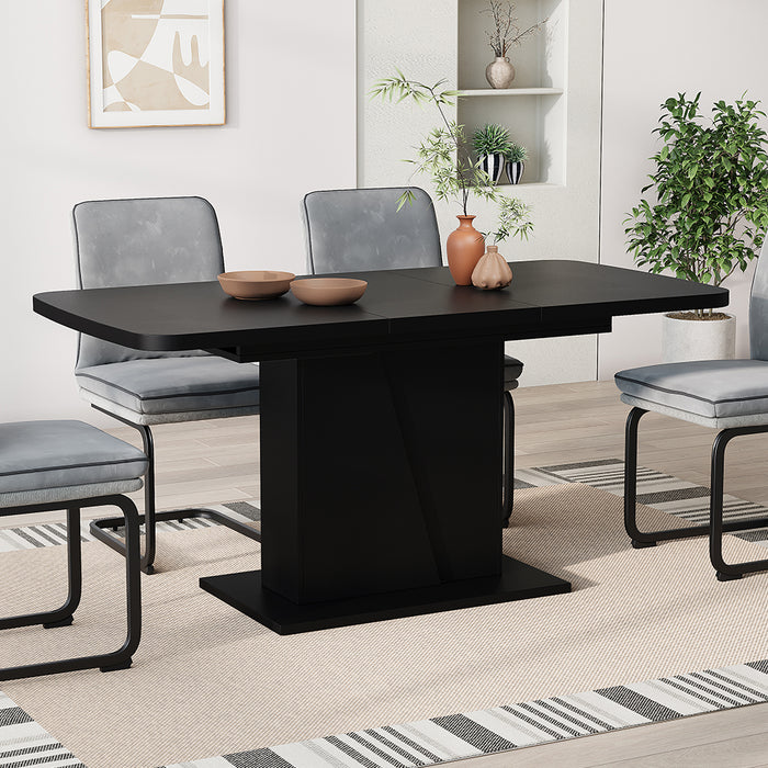 Vicco Tavolo da pranzo Estensibile Nero 120/160 x 80 cm Estensibile