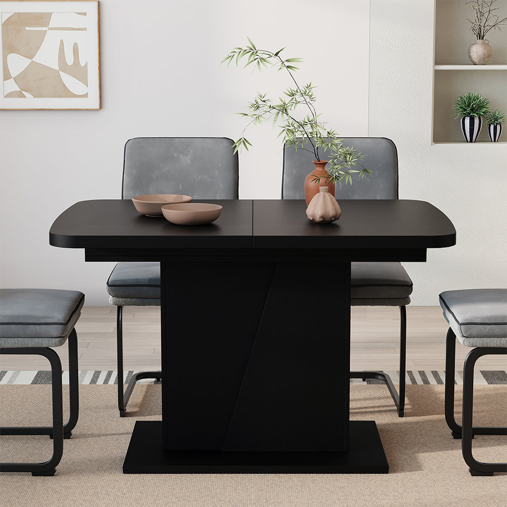 Vicco Tavolo da pranzo Estensibile Nero 120/160 x 80 cm Estensibile