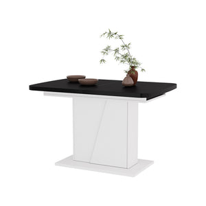 Vicco Tavolo da pranzo Estensibile Bianco/nero 120/160 x 80 cm Estensibile