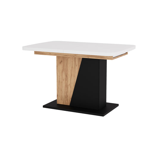 Vicco Tavolo da pranzo Estensibile Rovere bianco/nero/Goldkraft 120/160 x 80 cm Estensibile