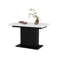 Vicco Tavolo da pranzo Estensibile Bianco/nero 120/160 x 80 cm