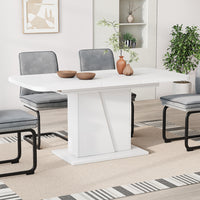 Vicco Tavolo da pranzo Estensibile Bianco 120/160 x 80 cm