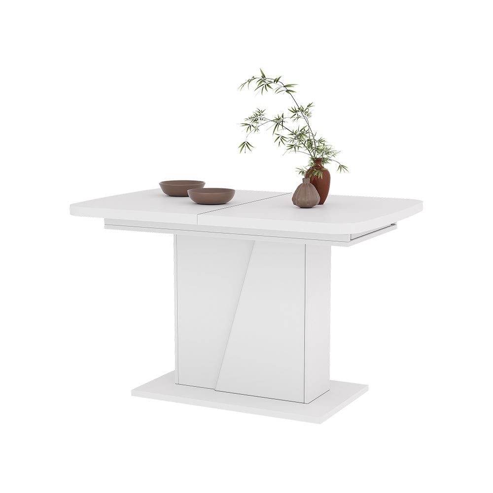 Vicco Tavolo da pranzo Estensibile Bianco 120/160 x 80 cm